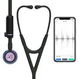Stéthoscope numérique Littmann Core - Edition Rainbow brillant - Double pavillon - Noir