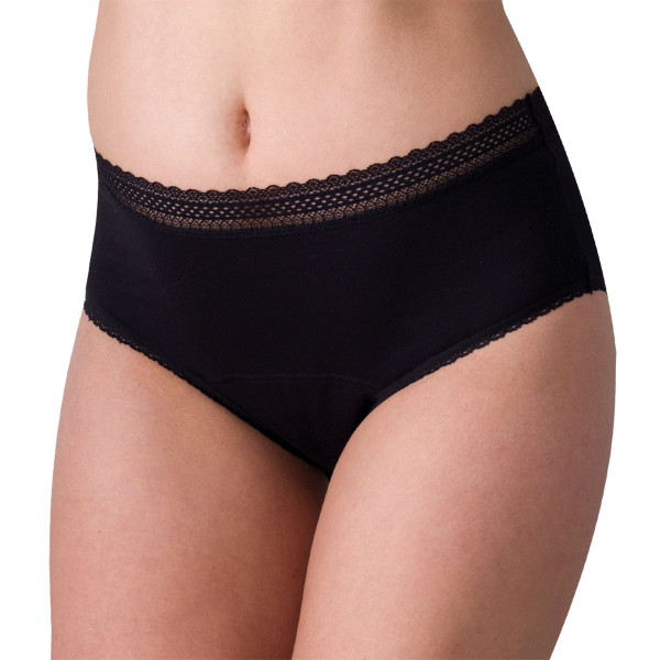 Culotte règle Femme taille haute Noire T5
