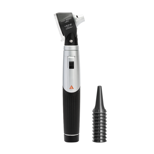 Otoscope Mini 3000 LED 2,5V Noir + 10 Spéculums Heine