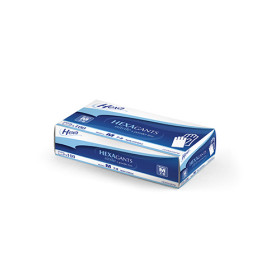 Gants d'examen nitrile non poudrés HexaGants - XL - 9/10 - Boîte de 100