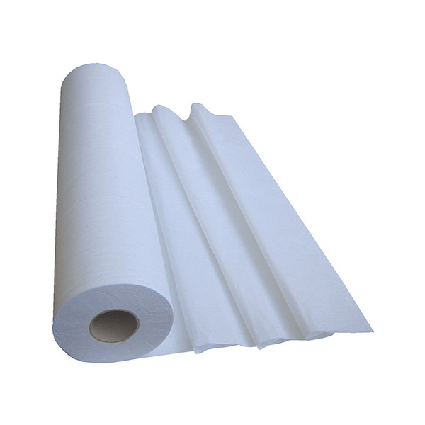 Rouleaux de draps lisses blancs - Pure ouate pour examen - 50 x 190 cm 