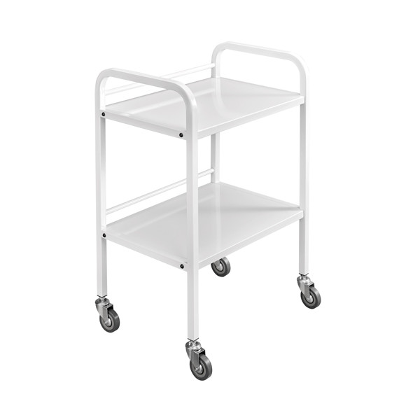 Guéridon 2 plateaux blanc