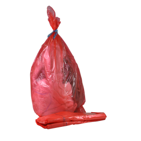 Sac à ouverture soluble rouge 71 x 76 cm