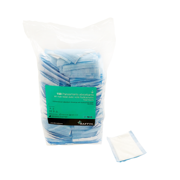 Pansement absorbant non tissé 10x10cm