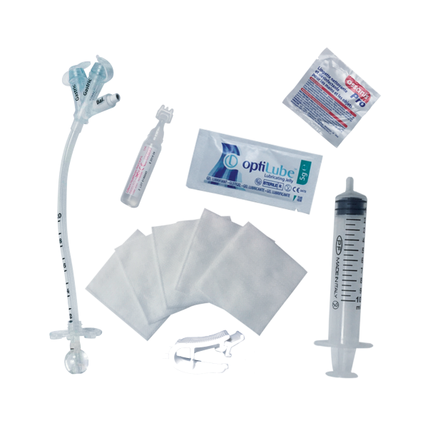 Set avec sonde gastrostomie Enfit 3 Voies Ch18