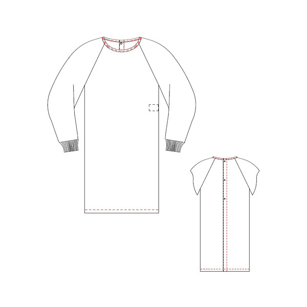 Blouse d'isolement Tissu