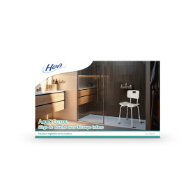 Chaise de douche rectangulaire avec découpe intime AquaCurve