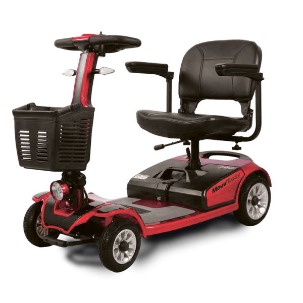 MOOV'EASY Scooter Electrique 4 Roues Rouge
