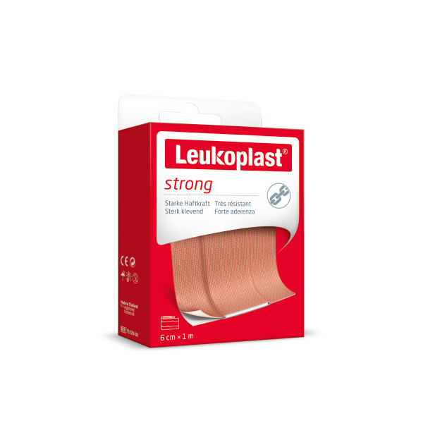 Pansement adhésif tissé résistant Leukoplast strong 1 m x 6 cm