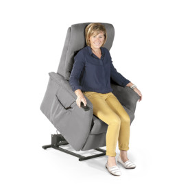 Fauteuil releveur confort Initio - Microfibre Gris - Livorno