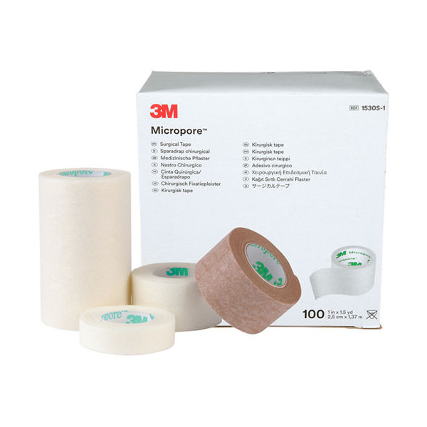 Sparadrap 3M™ Micropore™ sans dévidoir 5 m x 2,5 cm