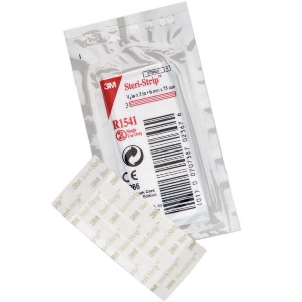 Suture cutanée adhésive Steri-Strip 75 x 6 mm