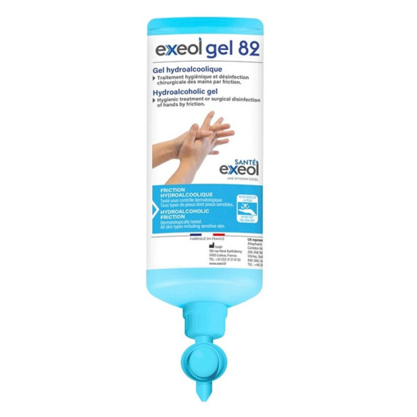 Gel hydroalcoolique Exeol Gel 82 - 1L Airless