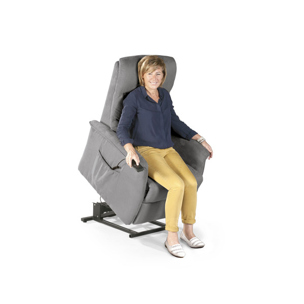 Fauteuil releveur confort Initio - Microfibre Gris - Livorno