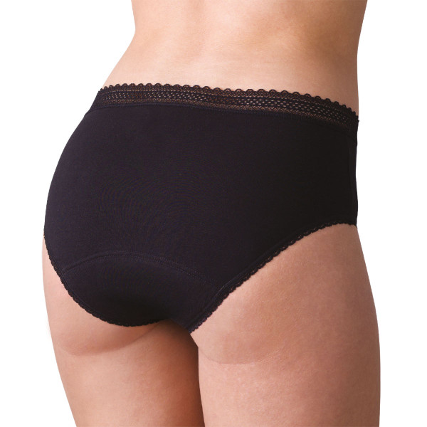 Culotte règle Femme taille haute Noire T5