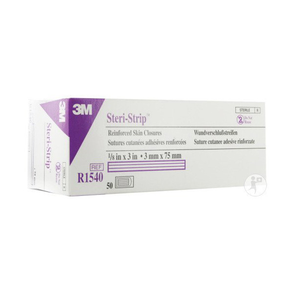Suture cutanée adhésive Steri-Strip 75 x 3 mm