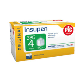 Aiguilles pour stylos Insupen Original - 32 G x 4 mm - Paroi ultra fine