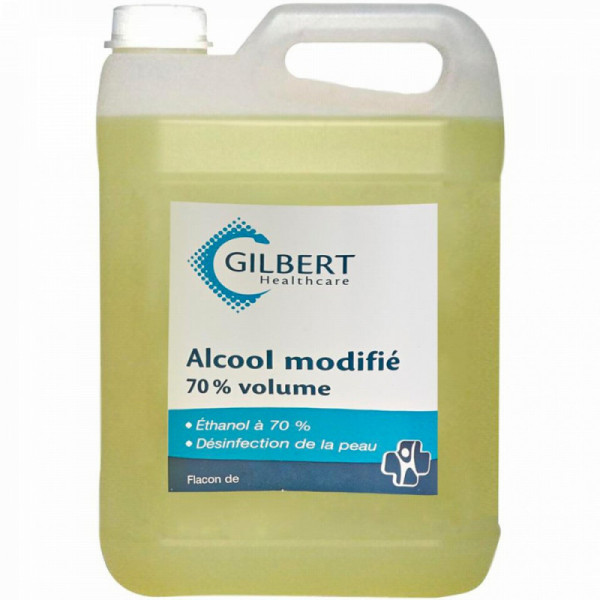 Alcool à 70° vol. 5 litres.