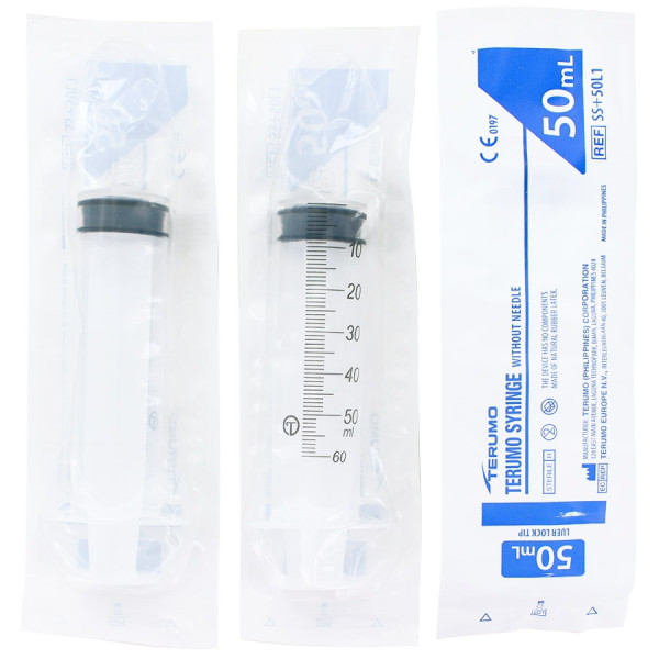 Seringues 3 pièces - 50 ml - Luer lock centré