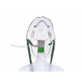Masque à haute concentration pédiatrique, semi ouvert allongé avec tubulure