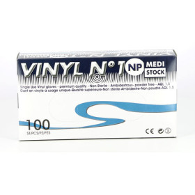 Gants vinyle non poudrés - Taille L