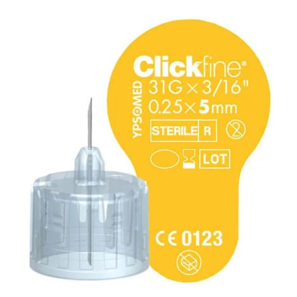 Aiguilles Mylife Clickfine Diamondtip 31g x 5 mm - x100