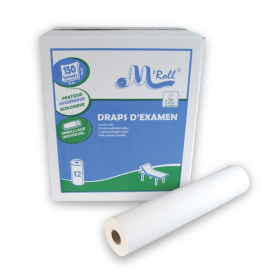 Rouleaux de draps lisses pour table d'examens - 50x35cm