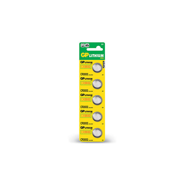 Piles CR2032 - 3V - LITHIUM - Carte de 5