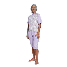 Grenouillere Mixte manches et jambes courtes liberty parme - Taille 2