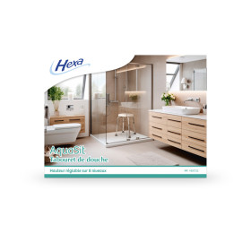 Tabouret de douche AquaSit - Réglable - Blanc