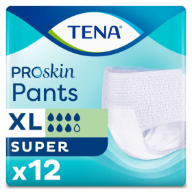 TENA Pants ProSkin Super Extra Large Sous-vêtements absorbants X12
