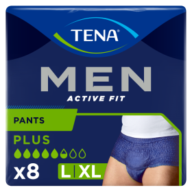 TENA Men Active Fit Plus - Taille L/XL Sous-vêtements absorbants X8