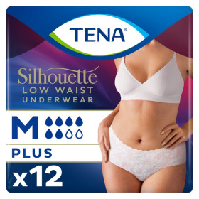 TENA Silhouette Plus Blanc Taille basse M Sous-vêtements absorbants X12