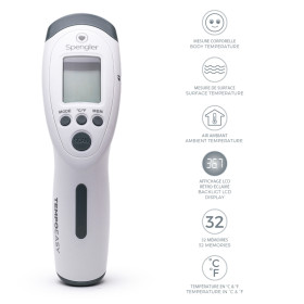 Thermomètre sans contact Tempo Easy - Gris - Spengler
