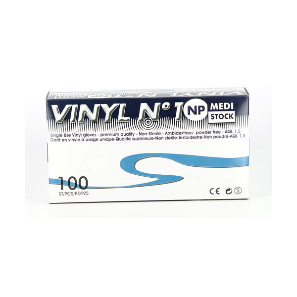 Gants vinyle non poudrés - Taille L