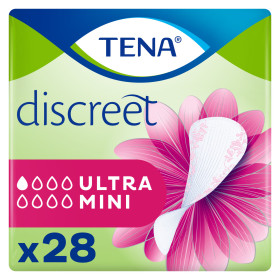 TENA Discreet Ultra Mini Serviettes absorbantes X28