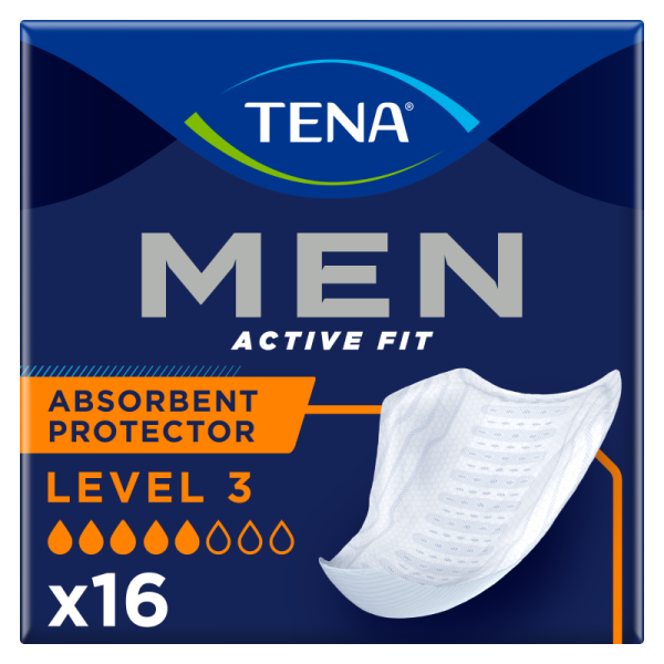 TENA Men Active Fit Super Niveau 3Protections absorbantes X16