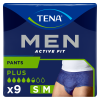 TENA Men Active Fit Plus - Taille S/M Sous-vêtements absorbants X9