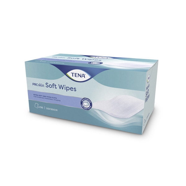 TENA Soft Wipe ProSkin - Lingettes sèches 30x32 cm - X135