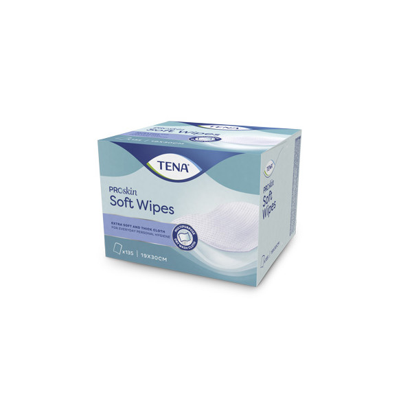 TENA Soft Wipe ProSkin - Lingettes sèches 19x30 cm - X135