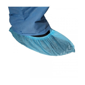 Surchaussure bleue en PE - 40 microns