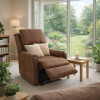 Fauteuil releveur Minotaure - Nubuck marron - 4 moteurs 