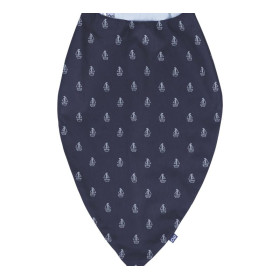 Foulard bavoir coton imprimé marine TU