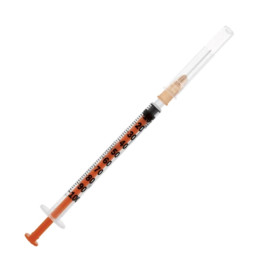 Seringue à insuline avec aiguille 1ml - 25G x 16 mm 