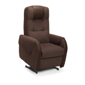 Fauteuil releveur Extra Confort Victor - Tissu/PVC Chocolat - 2 moteurs