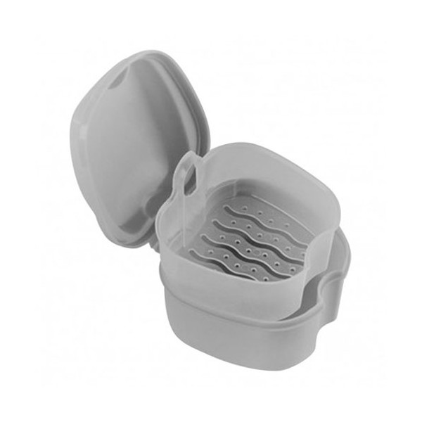 Boîte à dentier avec égouttoir