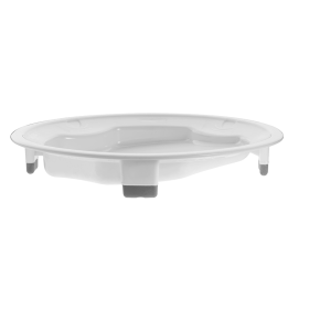 Assiette anti dérapante 23,5cm blanche