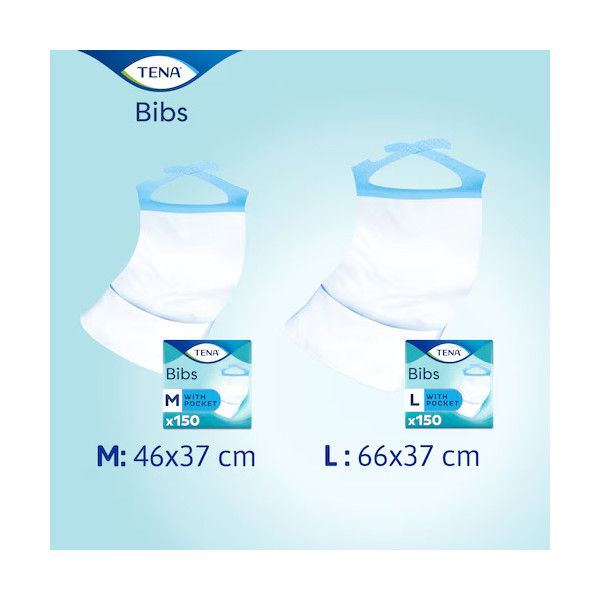 TENA Bib M/L 37 x 66 cm Protections pour repas X150