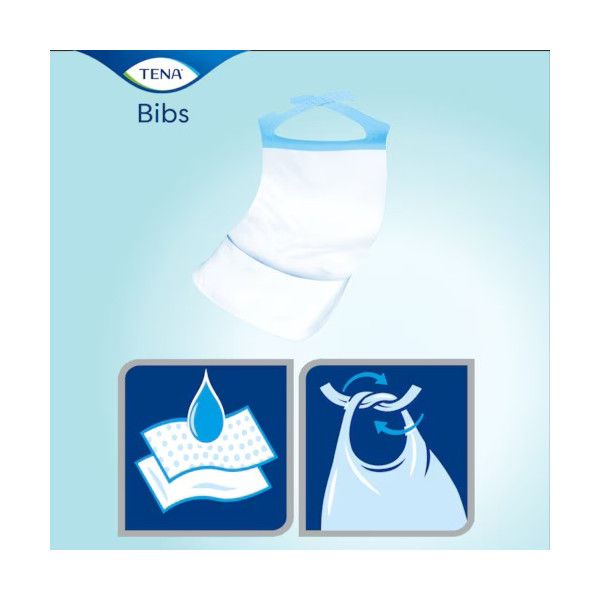 TENA Bib S/M 37 x 46 cm Protections pour repas X150