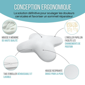 Oreiller Rafraîchissant Papillon - Multi-Positions Pure